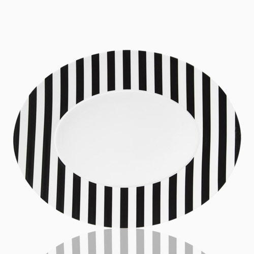 [화이트블룸] Black Edition Oval Platter